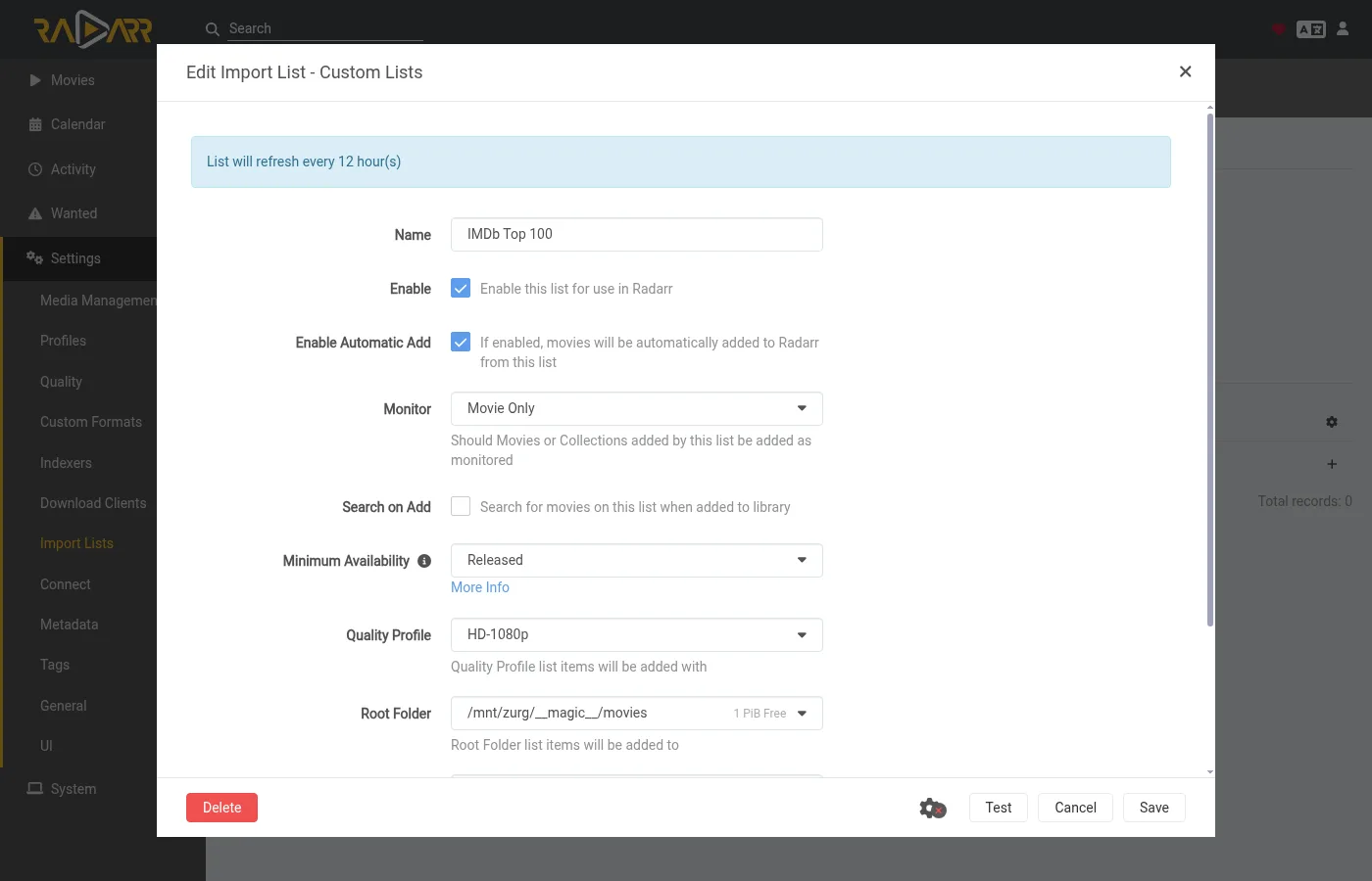 Search on Add unchecked in the list's settings