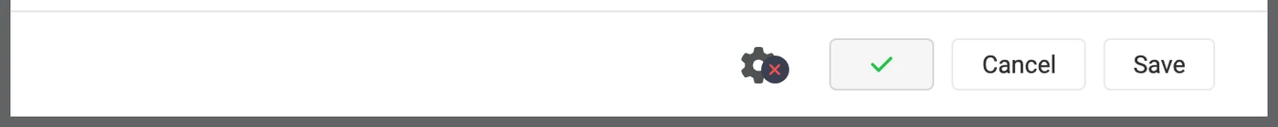 The dialog footer showing a successful test